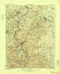 1925 Map of Aurora, WV, 1932 Print