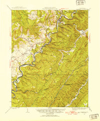 1923 Map of Huntersville, WV, 1953 Print