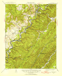 1923 Map of Marlinton, WV, 1953 Print