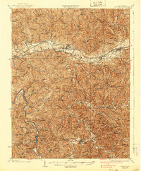 1935 Map of Milton, 1939 Print