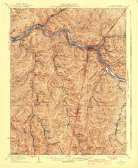 Download a high-resolution, GPS-compatible USGS topo map for Montgomery, WV (1939 edition)