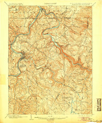 1902 Map of Morgantown, 1905 Print