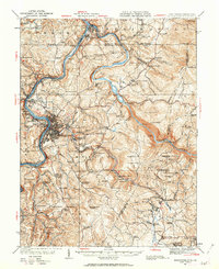 1931 Map of Morgantown, WV, 1962 Print