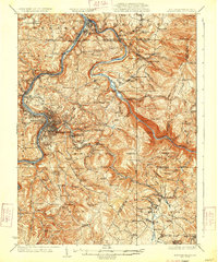 Download a high-resolution, GPS-compatible USGS topo map for Morgantown, WV (1933 edition)