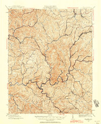 1925 Map of Mullens, 1958 Print