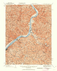 1924 Map of New Martinsville, WV, 1962 Print