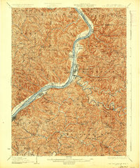 preview thumbnail of historical topo map of New Martinsville, WV in 1926