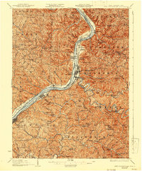 Download a high-resolution, GPS-compatible USGS topo map for New Martinsville, WV (1942 edition)