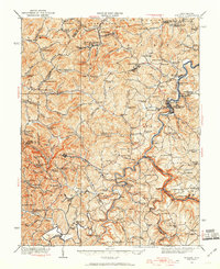 1925 Map of Philippi, WV, 1954 Print