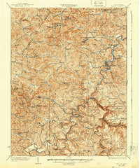 1928 Map of Philippi, WV, 1940 Print