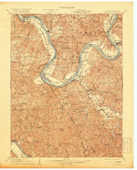 preview thumbnail of historical topo map of Ravenswood, WV in 1908