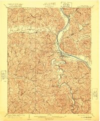 1909 Map of Cross Lanes, WV, 1920 Print