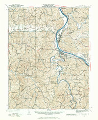 1931 Map of Teays Valley, WV, 1961 Print
