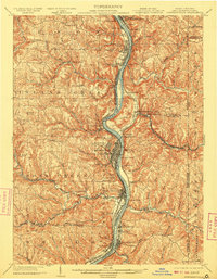1904 Map of Steubenville, 1909 Print
