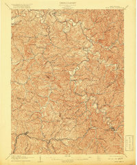1905 Map of Ritchie County, WV, 1918 Print