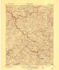 preview thumbnail of historical topo map of Nicholas County, WV in 1916