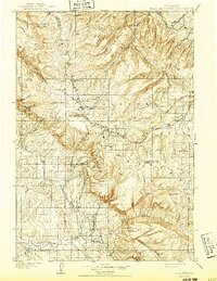 1901 Map of Bald Mountain, 1943 Print