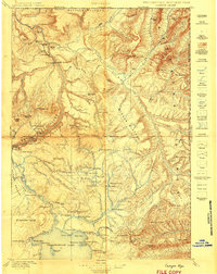 preview thumbnail of historical topo map of Park County, WY in 1896