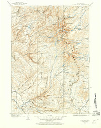 1899 Map of Cloud peak, 1960 Print