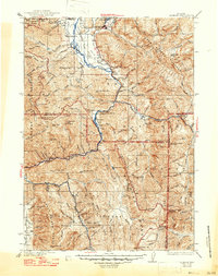 1935 Map of Jackson, WY, 1947 Print