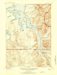 1885 Map of Lake, 1951 Print