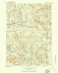 1902 Map of Mt Leidy, 1951 Print