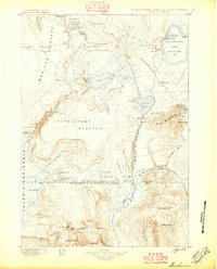 1888 Map of Shoshone, 1896 Print