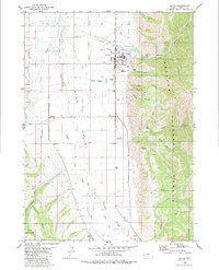 1980 Map of Afton, WY, 1984 Print