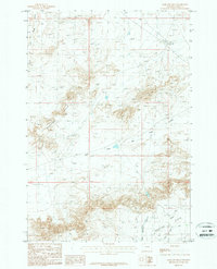 Download a high-resolution, GPS-compatible USGS topo map for Badland Hills, WY (1987 edition)