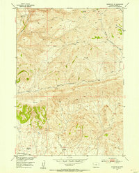 Download a high-resolution, GPS-compatible USGS topo map for Badwater SE, WY (1954 edition)
