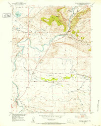 preview thumbnail of historical topo map of Natrona County, WY in 1951