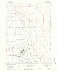 Download a high-resolution, GPS-compatible USGS topo map for Bishop, WY (1963 edition)