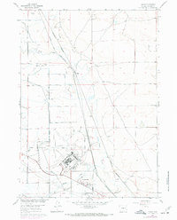 Download a high-resolution, GPS-compatible USGS topo map for Bishop, WY (1972 edition)