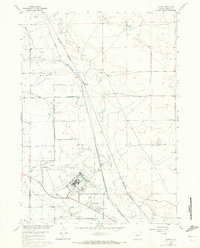 Download a high-resolution, GPS-compatible USGS topo map for Bishop, WY (1973 edition)