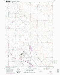 Download a high-resolution, GPS-compatible USGS topo map for Bishop, WY (1979 edition)