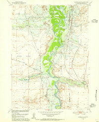 Download a high-resolution, GPS-compatible USGS topo map for Bonneville SW, WY (1955 edition)