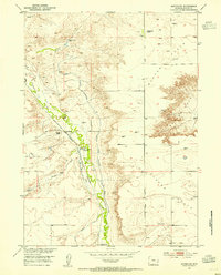 Download a high-resolution, GPS-compatible USGS topo map for Bordeaux, WY (1954 edition)
