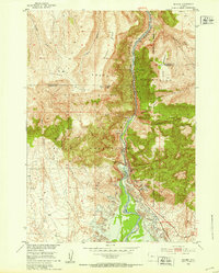 Download a high-resolution, GPS-compatible USGS topo map for Boysen, WY (1953 edition)