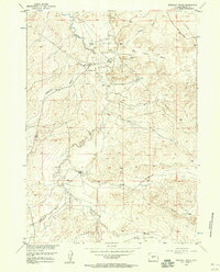 preview thumbnail of historical topo map of Fremont County, WY in 1958