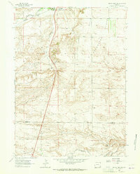 Download a high-resolution, GPS-compatible USGS topo map for Bristol Ridge NE, WY (1965 edition)