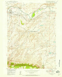 1949 Map of Natrona County, WY, 1958 Print