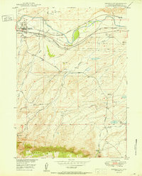 Download a high-resolution, GPS-compatible USGS topo map for Brookhurst, WY (1950 edition)