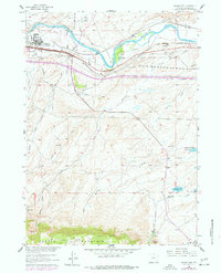 preview thumbnail of historical topo map of Brookhurst, WY in 1961