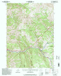 Download a high-resolution, GPS-compatible USGS topo map for Bull Creek, WY (1998 edition)