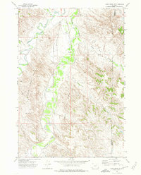 Download a high-resolution, GPS-compatible USGS topo map for Cabin Creek SE, WY (1974 edition)