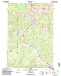 Download a high-resolution, GPS-compatible USGS topo map for Canoe Lake, WY (1996 edition)