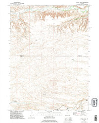 Download a high-resolution, GPS-compatible USGS topo map for Cattail Ranch, WY (1995 edition)