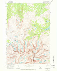 preview thumbnail of historical topo map of Johnson County, WY in 1967