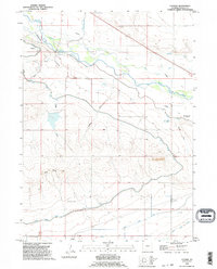 preview thumbnail of historical topo map of Goshen County, WY in 1990
