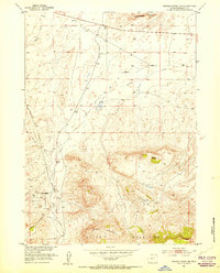 Download a high-resolution, GPS-compatible USGS topo map for Crooks Creek NE, WY (1953 edition)